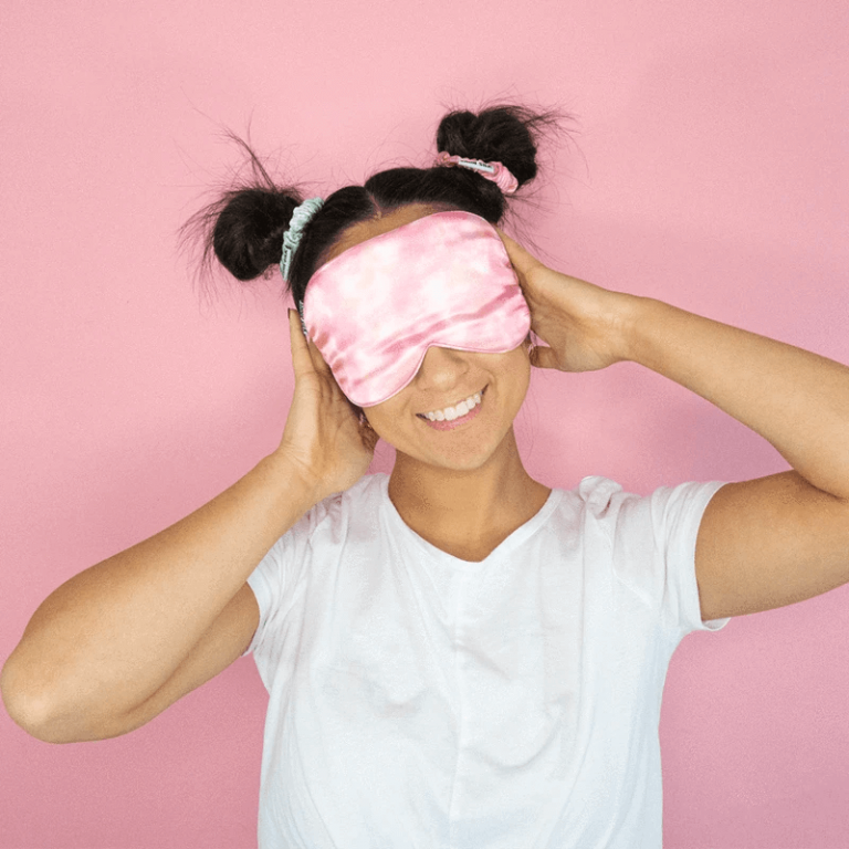 Pink Tie Dye Silk Eye Mask Set – Nightie Nite