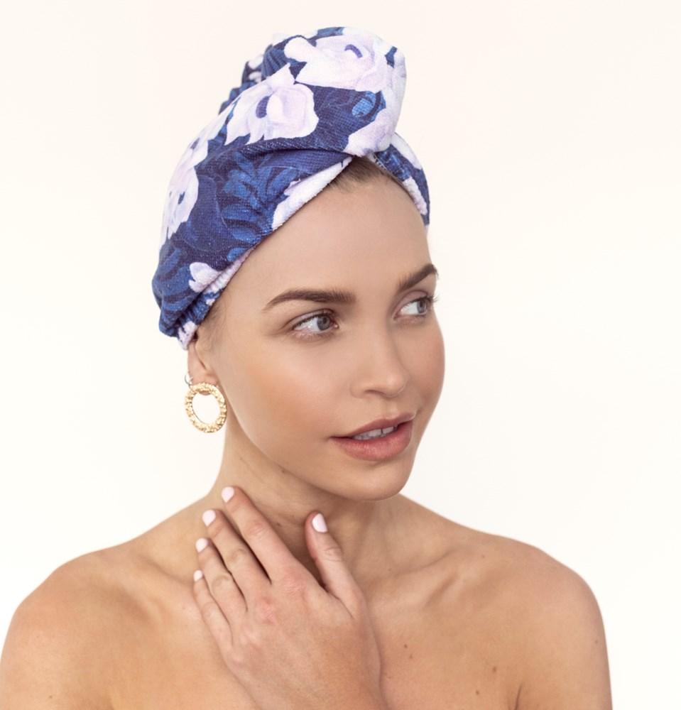 RIVA Hair Towel Wrap in Villa Camelia – Nightie Nite